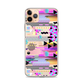 Trippy 90s Glitch Clear Phone Case iPhone 12 11 Pro Max XS Max XR X 7 Plus 8 Plus Galaxy S20 S10 Cover With Memphis Design iPhone 12 Pro Max by The Urban Flair (Trippy 90s Glitch Clear Phone Case iPhone 12 11 Pro Max XS Max XR X 7 Plus 8 Plus Galaxy S20 S10 Cover With Memphis Design) Feat